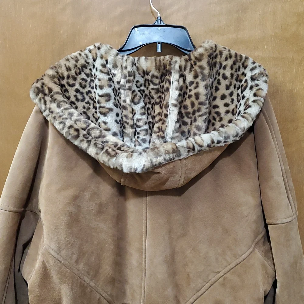 Maurices Leather Suede Animal Print Jacket - Picture 6 of 8